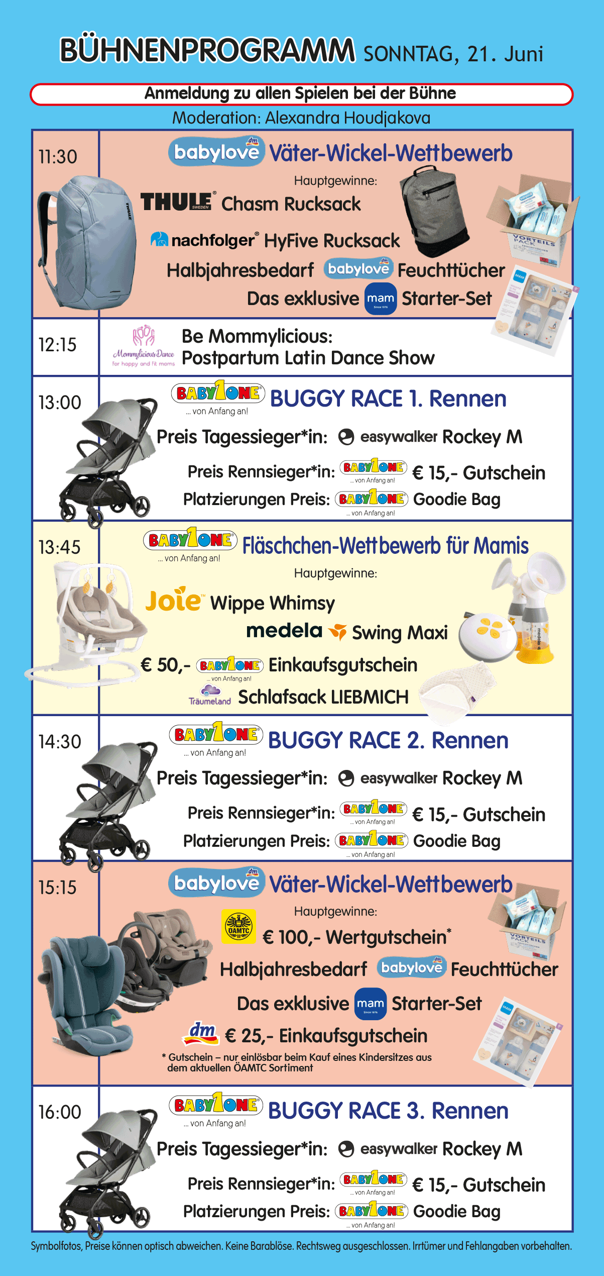 Bühnenprogramm Sonntag