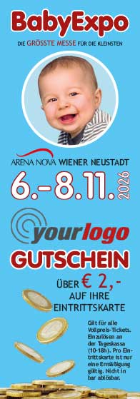 € 2,- Eintrittsgutscheine mit Logo / entrance vouchers with logo